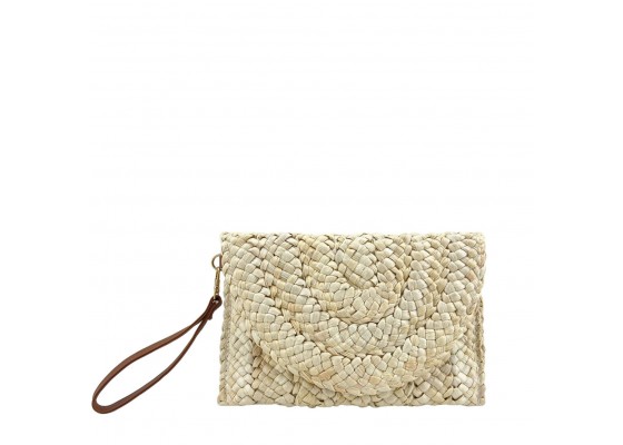 Bolso Cartera Sobre Rafia De Mano Y Hombro 